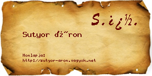 Sutyor Áron névjegykártya